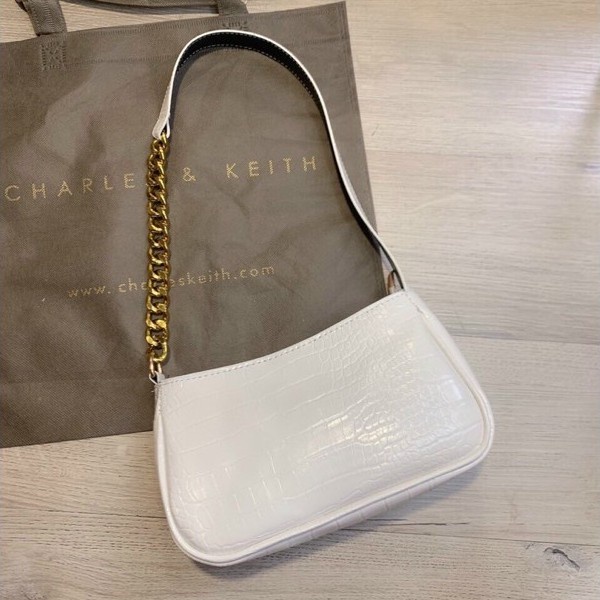 Túi đeo chéo, túi kẹp nách nữ đeo vai dây da phối xích phong cách Hàn Quốc kèm