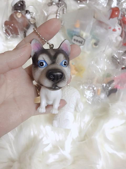 HÀNG SẴN- Móc treo hình cún Pug, Poodle, Husky ( kèm ảnh thật )
