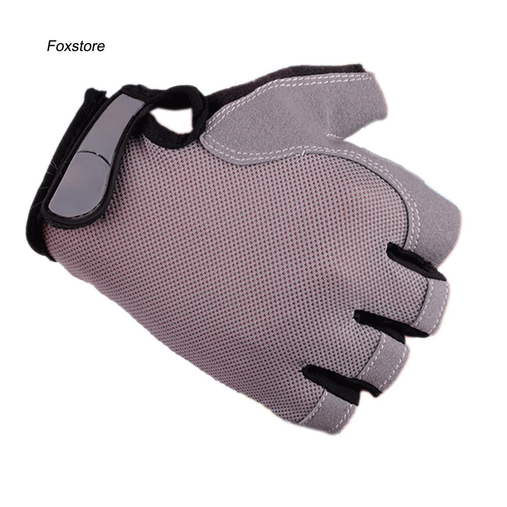 Đôi găng tay hở ngón chạy xe đạp chống trượt thời trang Unisex