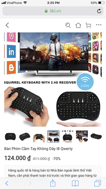 Bàn phím không dây tích hợp chuột touchpad sử dụng cho android box, smart tv, pc