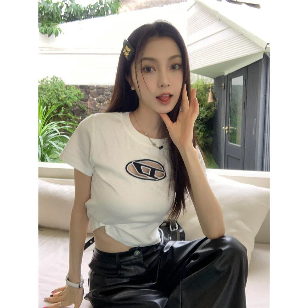 Áo Thun Cotton Đen Ngắn Tay Dáng Ôm Thời Trang 62207