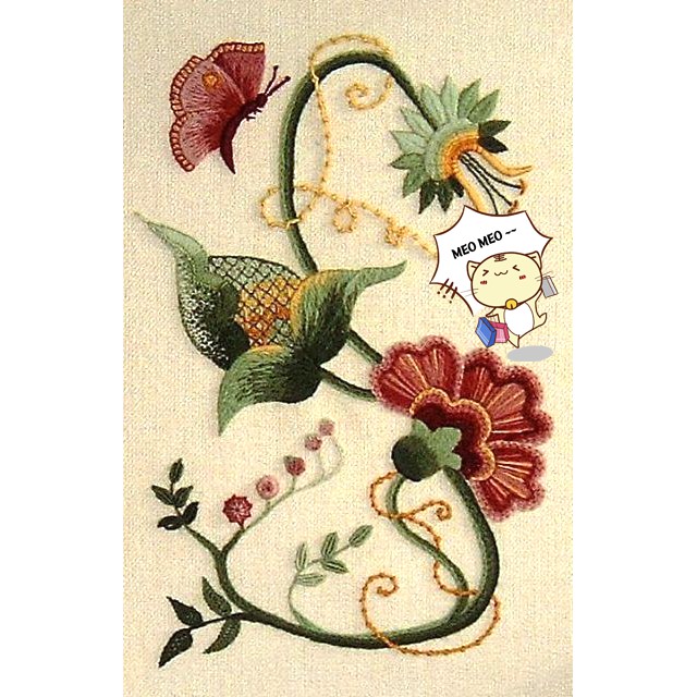 Bộ Kit DIY tập thêu hoa mẫu đơn đầy đủ kim chỉ vải thêu thủ công - THÊU HOOP TRANG TRÍ NHÀ CỬA- MIE handmade