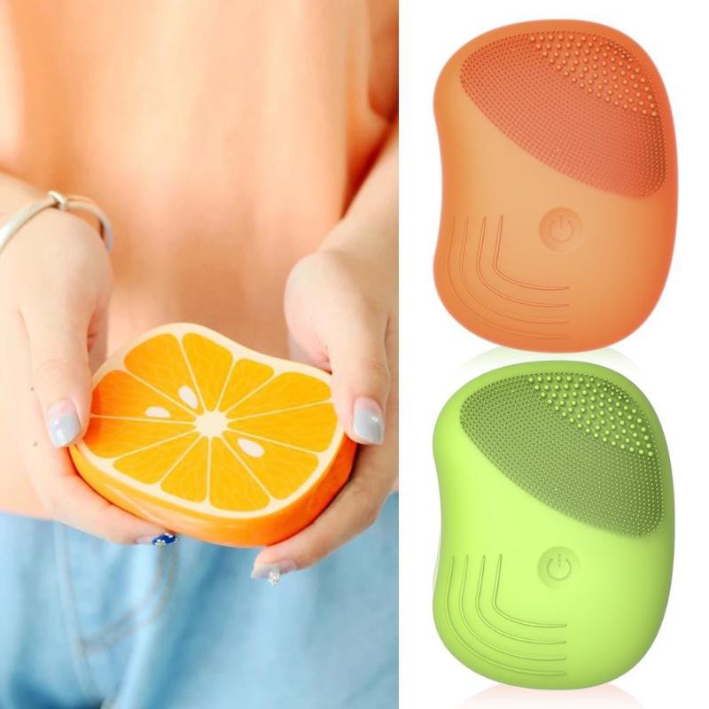 Máy rửa mặt Silicon mát xa thiết kế hình trái cây dễ thương tiện dụng