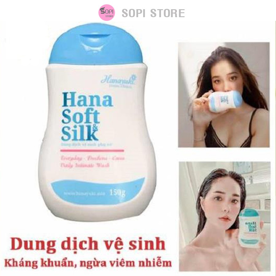 [3 Tặng 1] Dung Dịch Vệ Sinh Hana VB Soft Silk Hanayuki Chính Hãng 150g dùng được cho cả nam nữ và bà bầu - Sopi Store