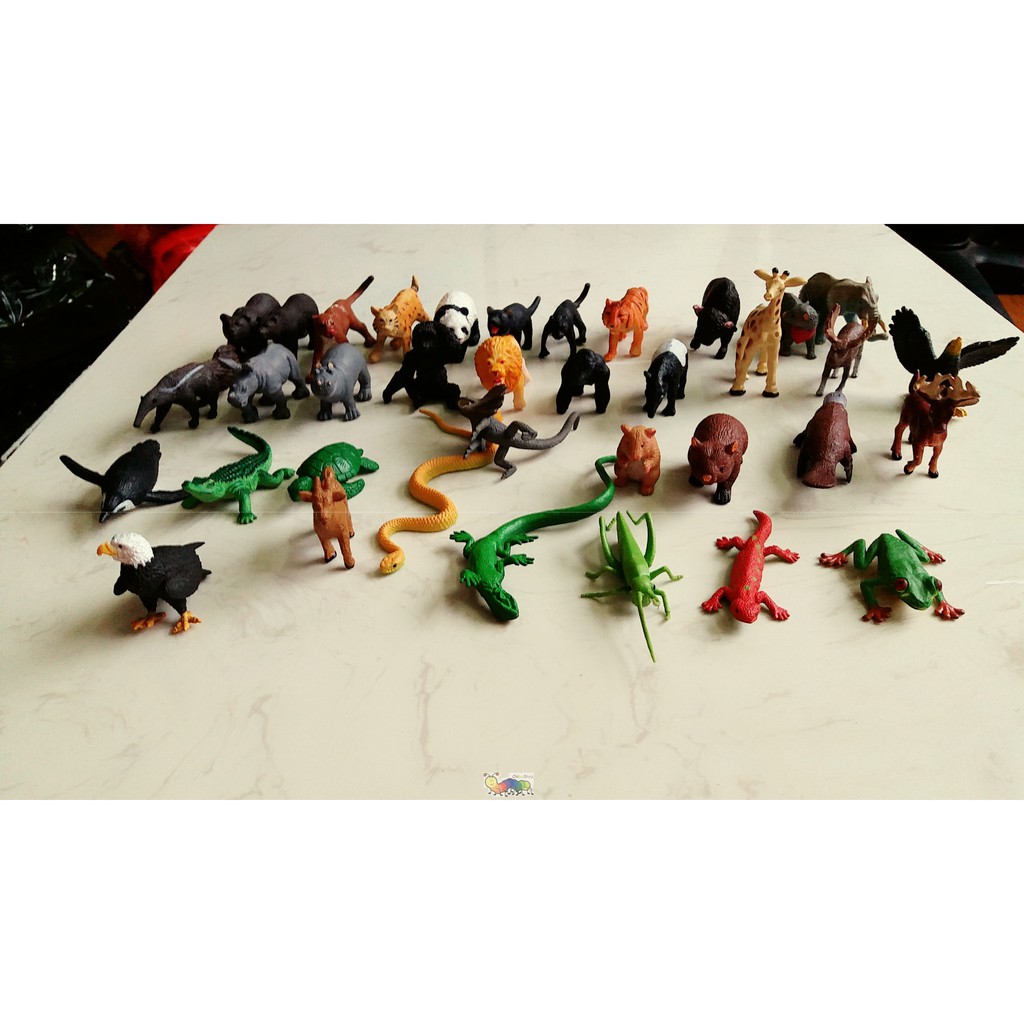 Bộ 36 con vật safari, Mô hình động vật Safari, đồ chơi động vật safari - siêu dễ thương