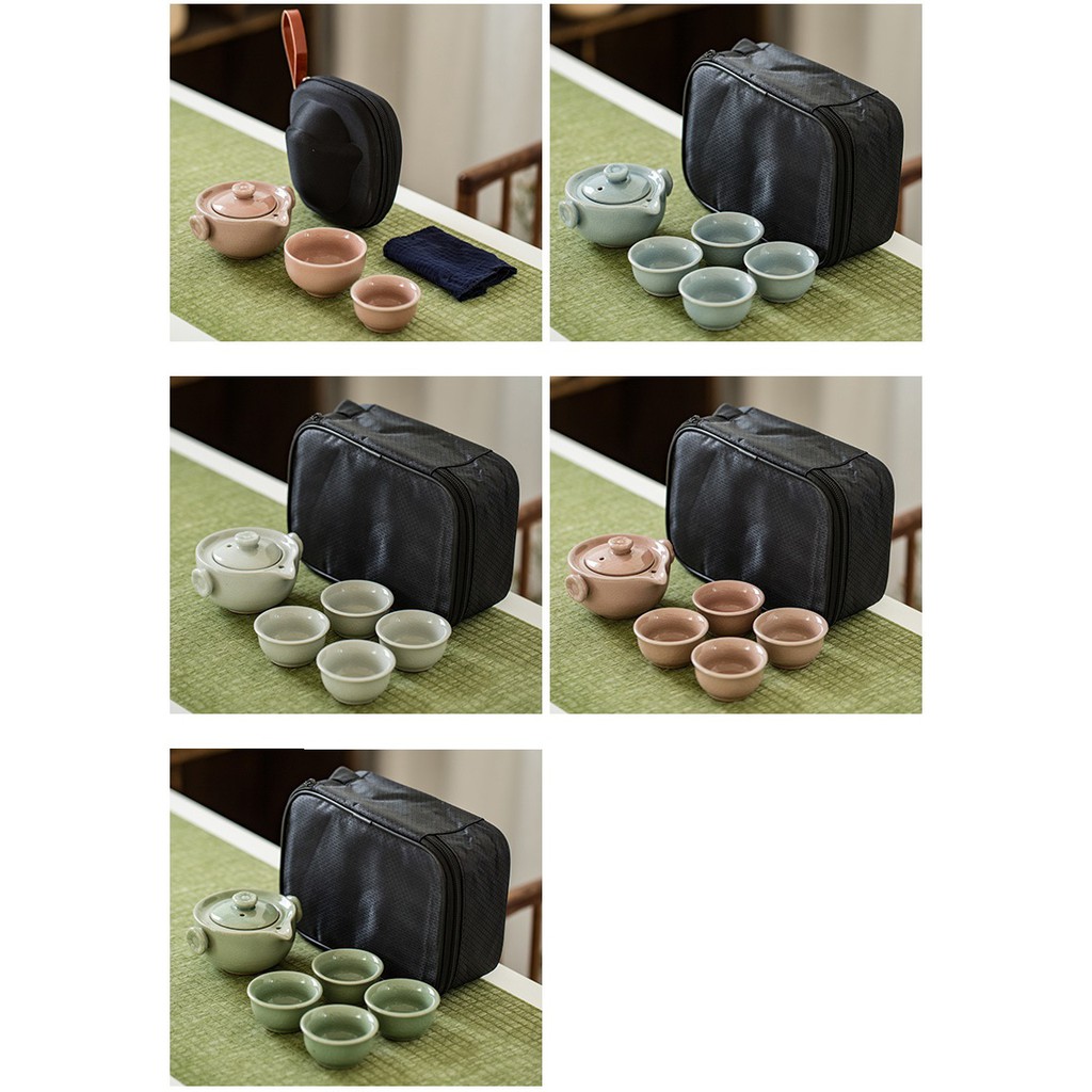 Bộ bình trà gốm sứ Viên Ngộ - Lò Gốm sứ Bát Tràng  VNSANY-IM0044