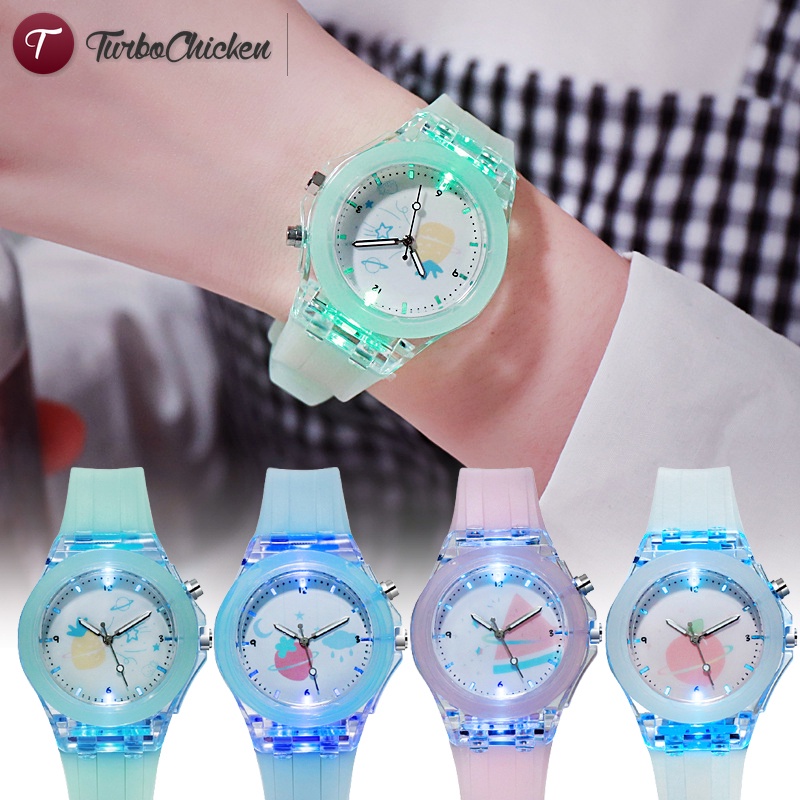 Đồng hồ đeo tay kỹ thuật số bằng nhựa họa tiết hoạt hình 3D cho bé