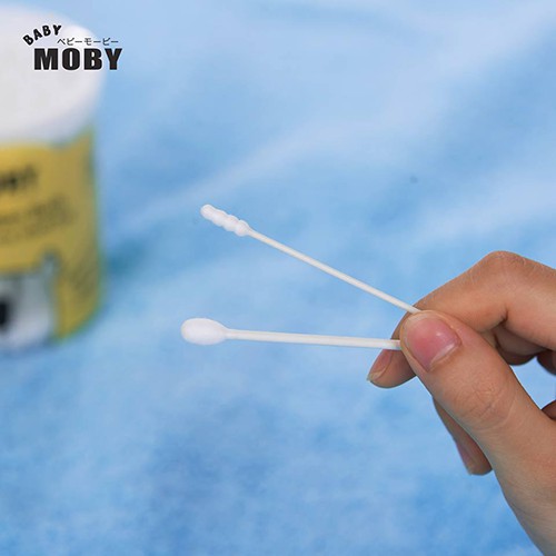 Bông Tăm Trẻ Em Moby Baby An Toàn Chuyên Dụng Cho Trẻ Sơ Sinh (150 chiếc/hộp)