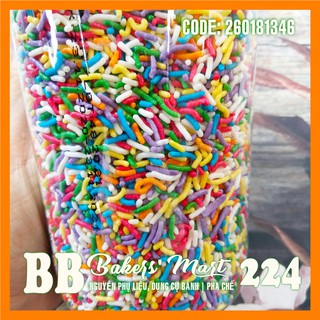 Cốm MÀU dài Rainbow Decor PREMIER WIN - Hủ 500gr