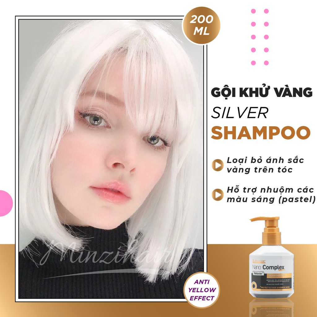 Dầu Gội Tím Khử Vàng RELAXER SILVER SHAMPOO 200ML - Minzihair, Minzihair HCM
