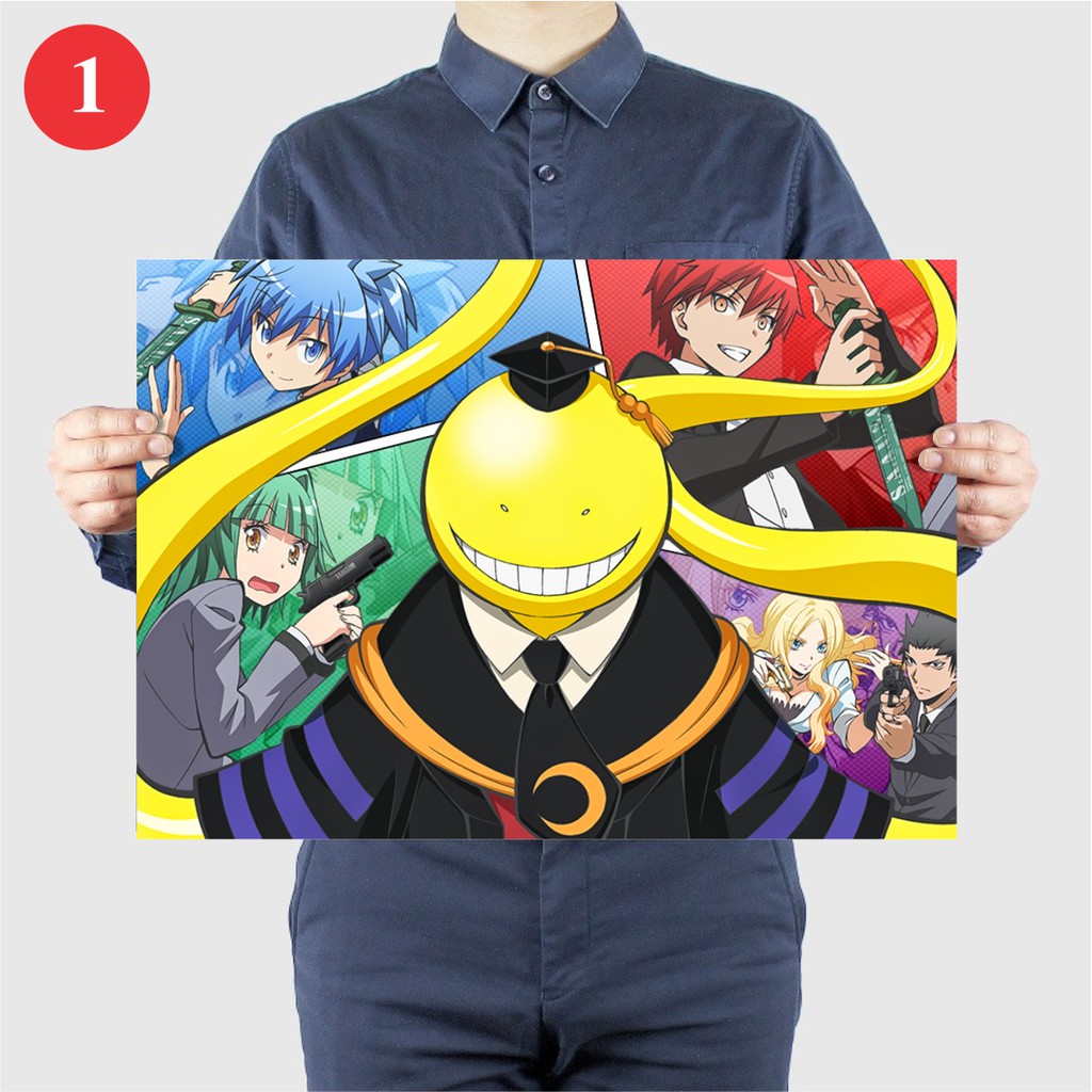 Tấm Poster Áp Phích A3 Anime Lớp Học Ám Sát - Assassination Classroom -Ansatsu Kyoshitsu By AnimeX