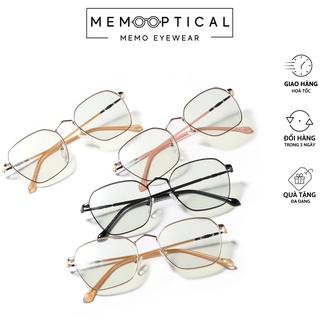 [ Tặng Kèm Tròng Đổi Màu] Gọng kính nam nữ dáng vuông,Kính đổi màu khi ra nắng chống UV400 KL1947 Memo Optical