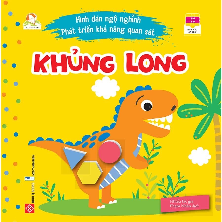 SÁCH - Hình dán ngộ nghĩnh - Phát triển khả năng quan sát - Khủng long
