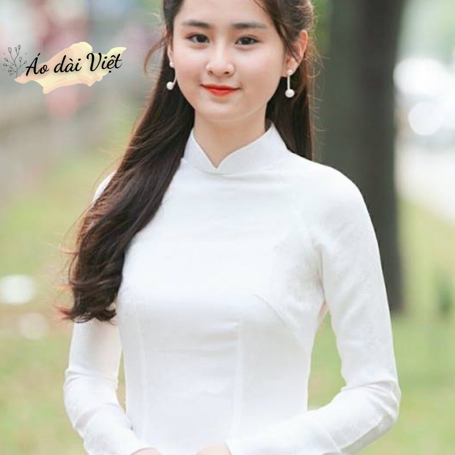 ÁO DÀI TRẮNG NỮ HỌC SINH ĐI HỌC MAY SẴN LỤA MỸ CAO CẤP (ảnh thật)