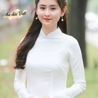 ÁO DÀI TRẮNG NỮ HỌC SINH ĐI HỌC MAY SẴN LỤA MỸ CAO CẤP (ảnh thật)