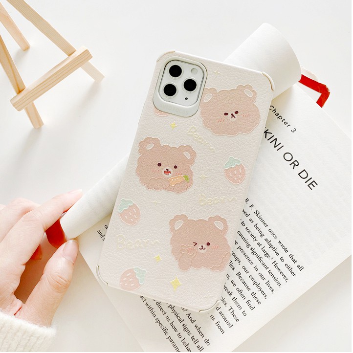 Ốp lưng iphone Gấu lông xù da viền chống va đập 5/5s/6/6plus/6s/6splus/7/7plus/8/8plus/x/xr/xs/11/12/pro/max/plus/promax | BigBuy360 - bigbuy360.vn