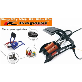 Bơm Đạp Chân Xe Máy, Xe Đạp, Xe ô tô 2 Xylanh