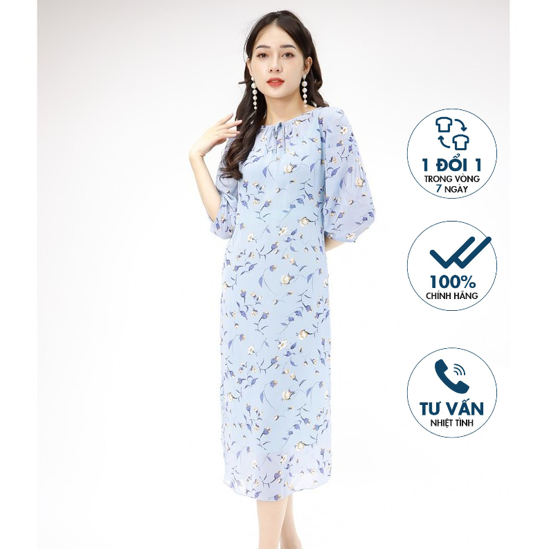 Đầm 2 trong 1, cổ thắt nơ, thắt lưng kim tuyến mặt trái tim Emspo DM2898