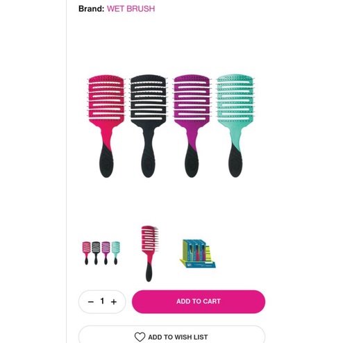 Lược gỡ rối giúp sấy tóc mau khô Wet Brush Flex Dry, Speed Dry