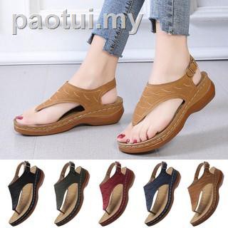 ◙ Dép Sandal Hở Ngón Đế Xuồng Chống Trượt Màu Trơn Cổ Điển Thời Trang Cho Nữ Có Size Lớn