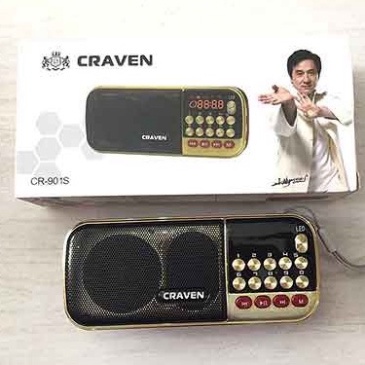 Loa đài Craven CR 901S, máy nghe nhạc đọc kinh phật dùng thẻ nhớ/USB pin siêu trâu