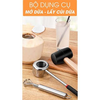 Bộ dụng cụ Nạo Dừa trọn vẹn COCO Japan Full 3pcs