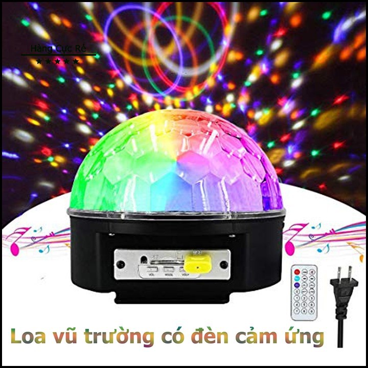 ĐÈN LED VŨ TRƯỜNG TO NHÁY TẾT NHÁY THEO NHẠC TÍCH HỢP LOA BLUETOOTH MỚI NHẤT 2023- ĐÈN LED 7 MÀU XOAY 360 ĐỘ