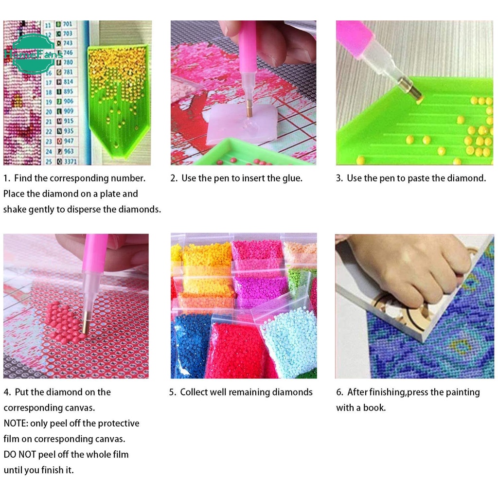 Bộ tranh đính đá tự làm 5D cỡ 30x40cm trang trí nhà cửa DIY