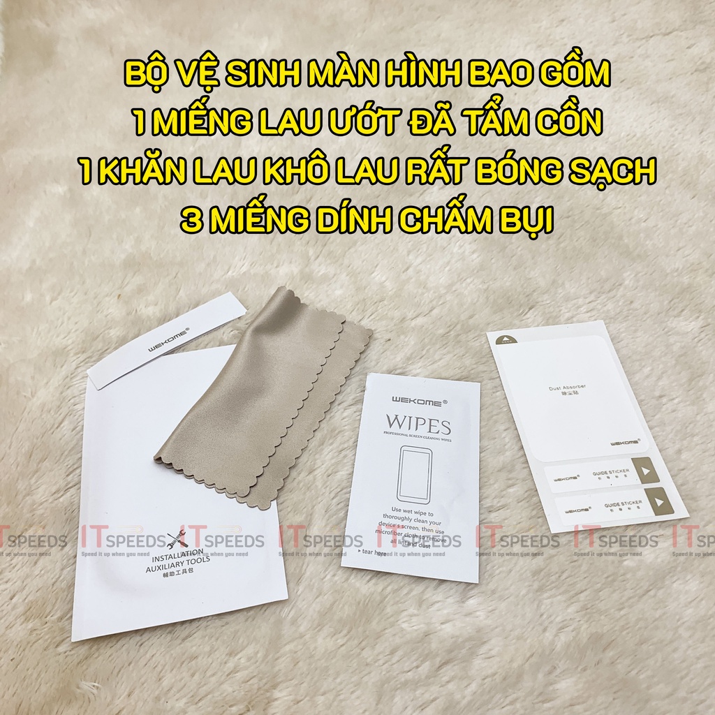 Combo Lau Màn Hình Điện Thoại, Cường Lực, Miếng Dán PPF, Gồm Miếng Lau Ướt, Khăn Lau Khô, Keo Chấm Bụi, Hàng Chất Lượng
