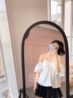Áo trễ vai nhún ngực