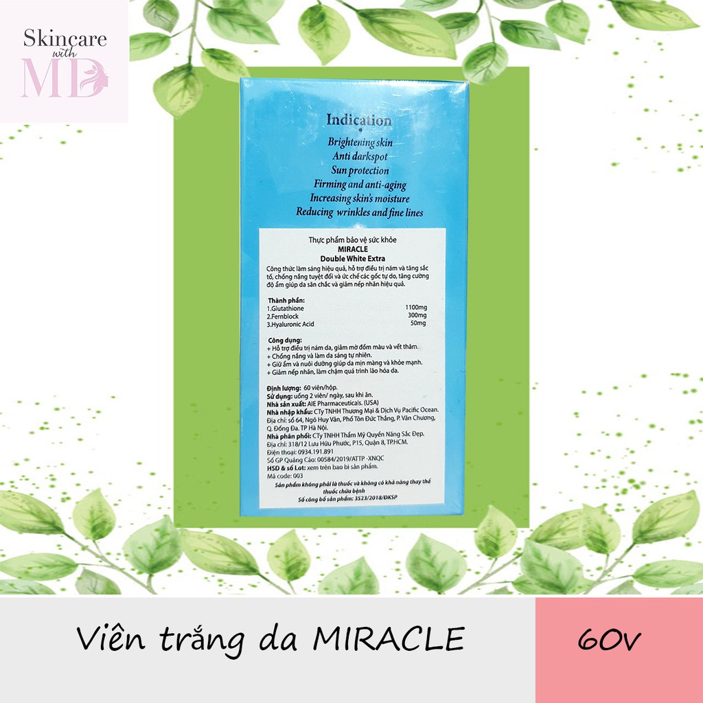 Viên Trắng Da Miracle ( Chính Hãng ) - SkincarewithMDoctor | BigBuy360 - bigbuy360.vn