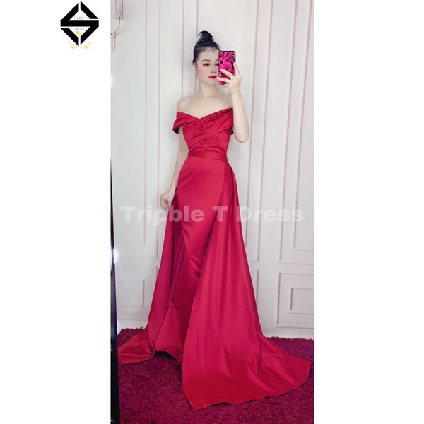 Đầm maxi body mặc cưới nhẹ nhàng kèm tùng rời TRIPBLE T DRESS - Size S/M/L - MS199Y