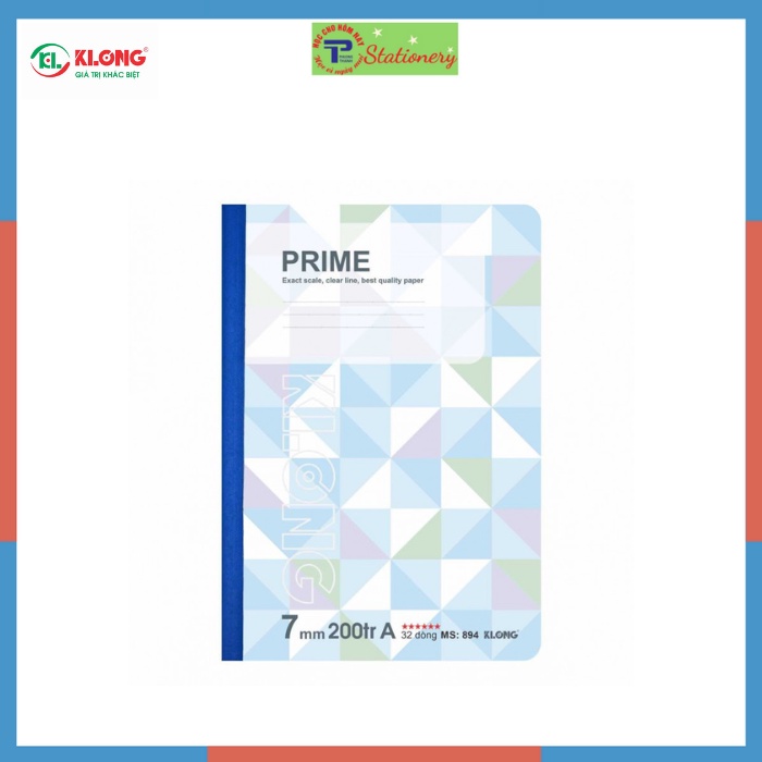 Vở kẻ ngang PRIME khổ B5 Klong - 80, 120, 200 trang; Ms: 892,893,894