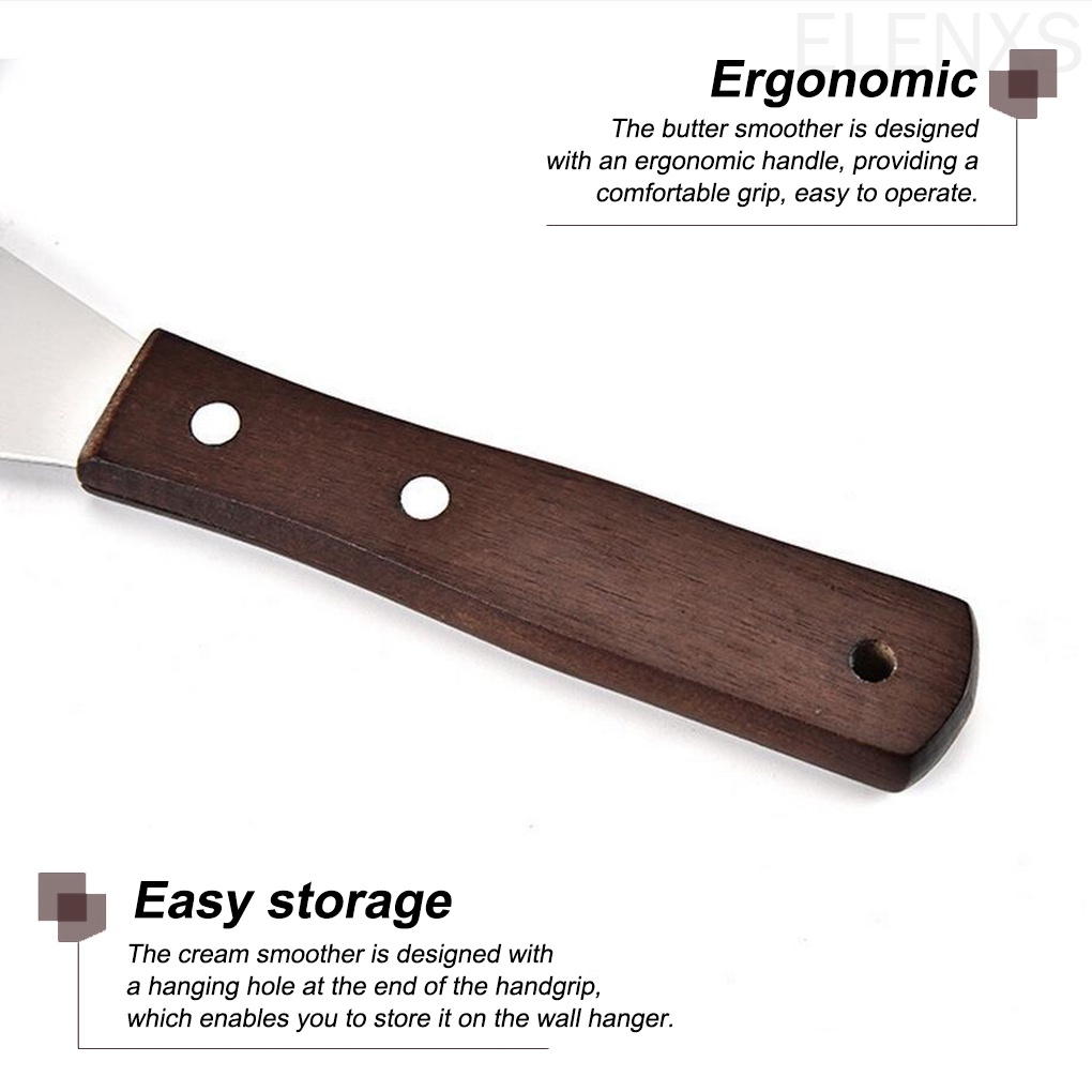 Dụng cụ phết kem bằng gỗ chống trượt dùng trang trí bánh thủ công tiện dụng cho nhà bếp