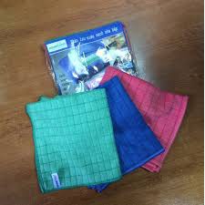 Khăn lau siêu sạch microfiber 30*35 lốc 3