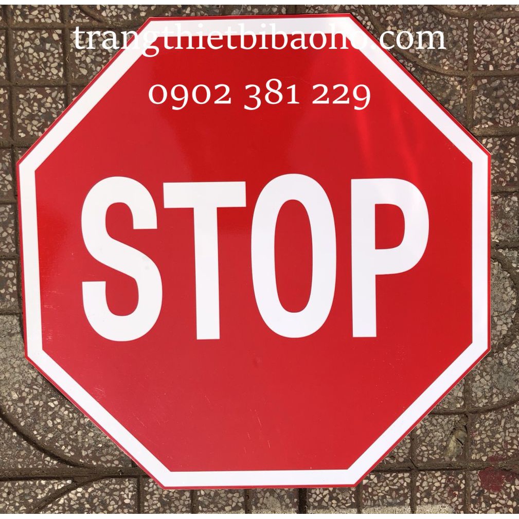 Biển báo giao thông STOP tôn mạ kẽm kích thước D=40