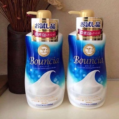 Sữa tắm Bouncia xanh 550ml (mã mới) NHẬT BẢN