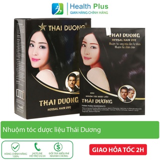 Bột nhuộm tóc dược liệu màu đen Sao Thái Dương - Hộp 5 gói
