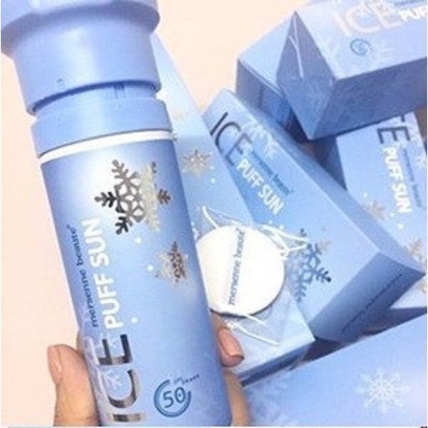 - Kem chống nắng Ice Puff Sun Mersenne Beaute pha lê tuyết