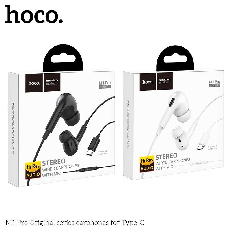 Tai nghe nhét tai cao cấp Hoco M1 Pro Type C và 3.5mm (hàng chính hãng, BH 1 năm)