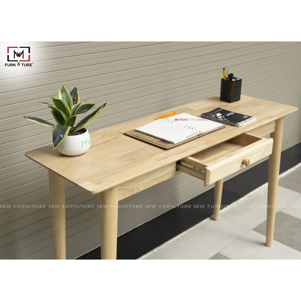 Bàn làm việc gỗ cao su cao cấp có hộc thương hiệu MW FURNITURE - Nội thất căn hộ