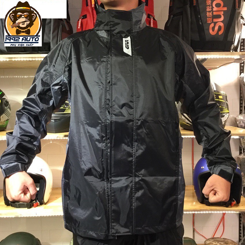 Áo Mưa Bộ Givi RIDER TECH Rain Suit Black Grey RRS07