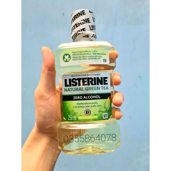 Nước Súc Miệng Trà Xanh Listerine Natural Green Tea- Dung Tich 250ml