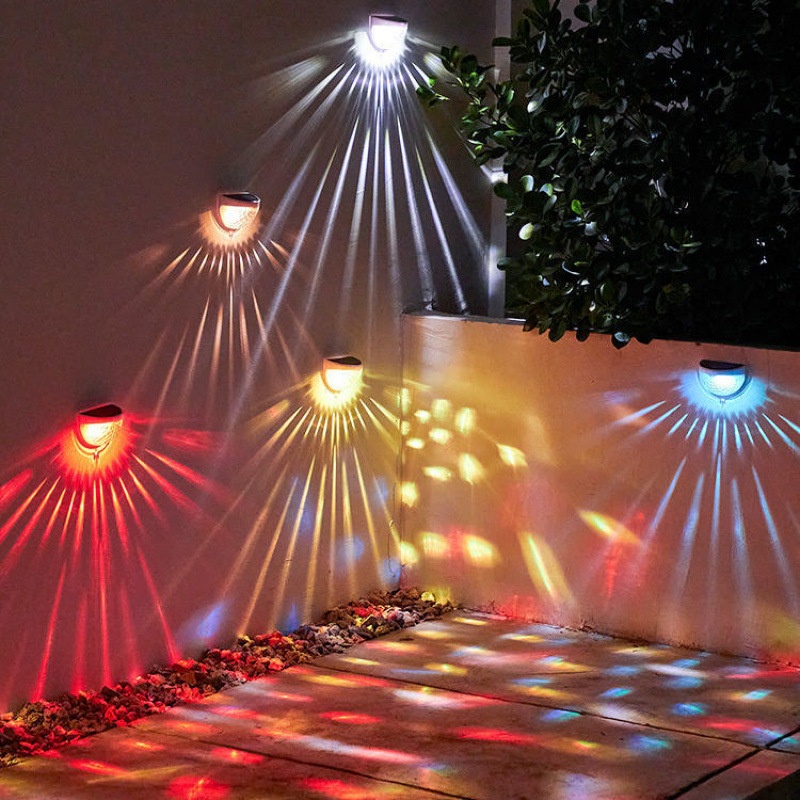 Đèn LED Gắn Tường Trang Trí Nhiều Màu Sắc Sử Dụng Năng Lượng Mặt Trời
