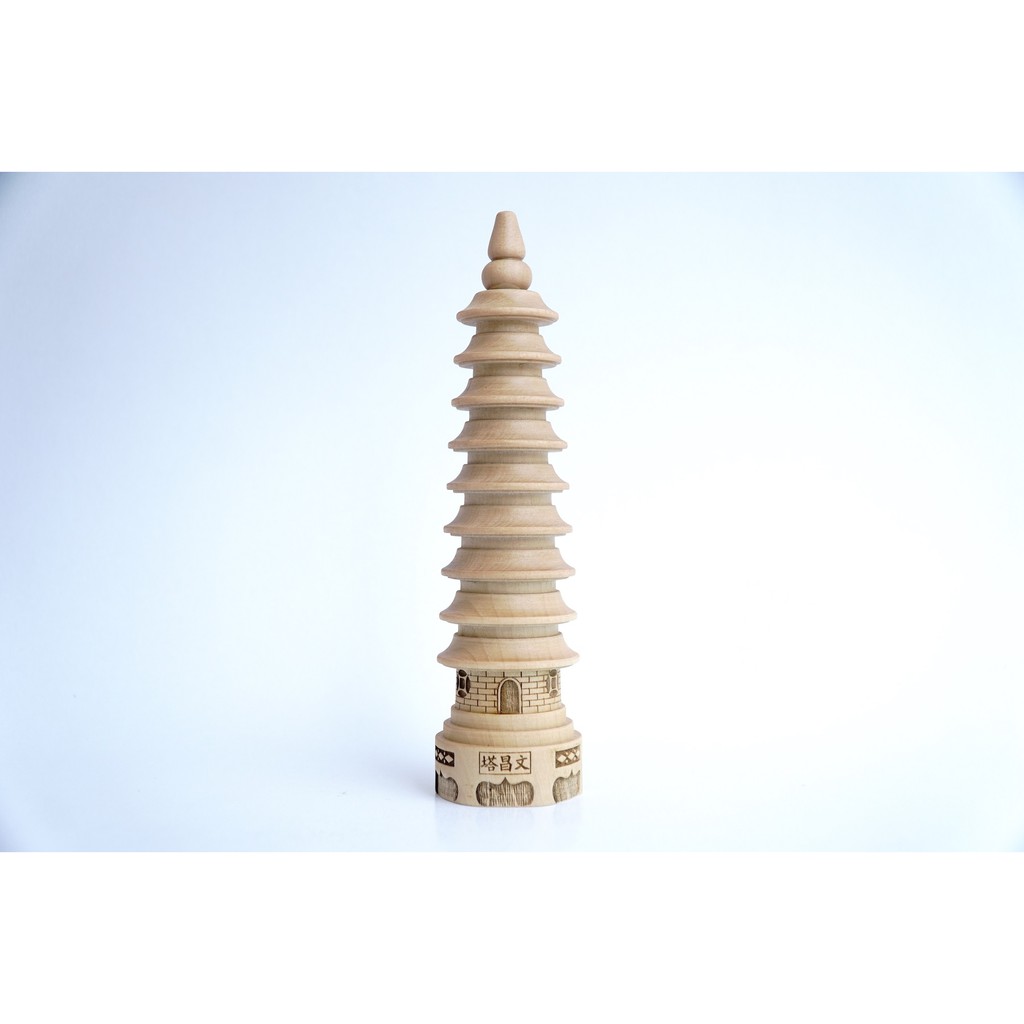 Tháp văn xương gỗ phong thủy cầu công danh tài lộc - Cao 19cm