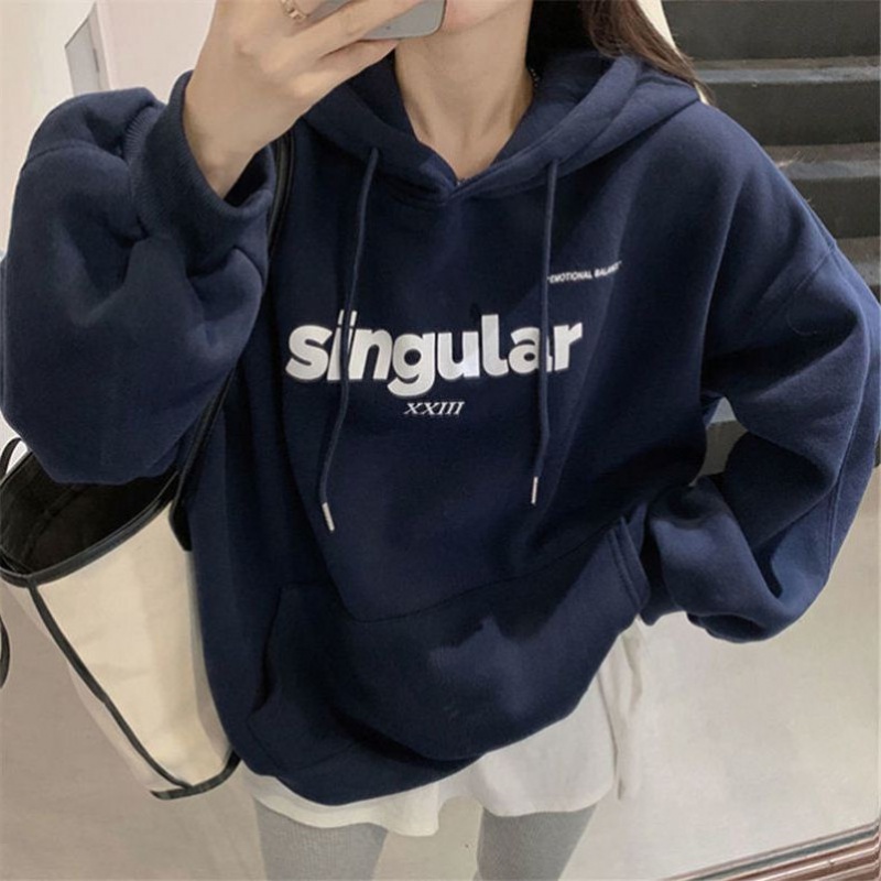Áo Hoodie Dáng Rộng Phong Cách Hong Kong Thời Trang Xuân Thu Mới 2021