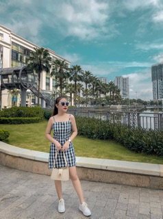 Váy 2 dây buộc nơ lưng