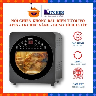 Nồi Chiên Không Dầu OLIVO AF15 - 16 Chức Năng - Dung Tích 15L - Công Suất 2000W - Thương Hiệu Mỹ