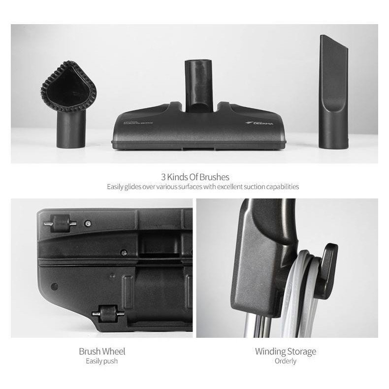 Deerma DX115C máy hút bụi+Bộ lọc phần tửMáy hút bụi cầm tay gia đình 2 in 1 Hand-held Silent Vacuum Cleaner | BigBuy360 - bigbuy360.vn