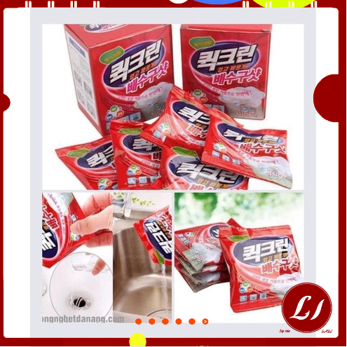 Hộp 5 gói bột thông cống gói đỏ 40g - labi